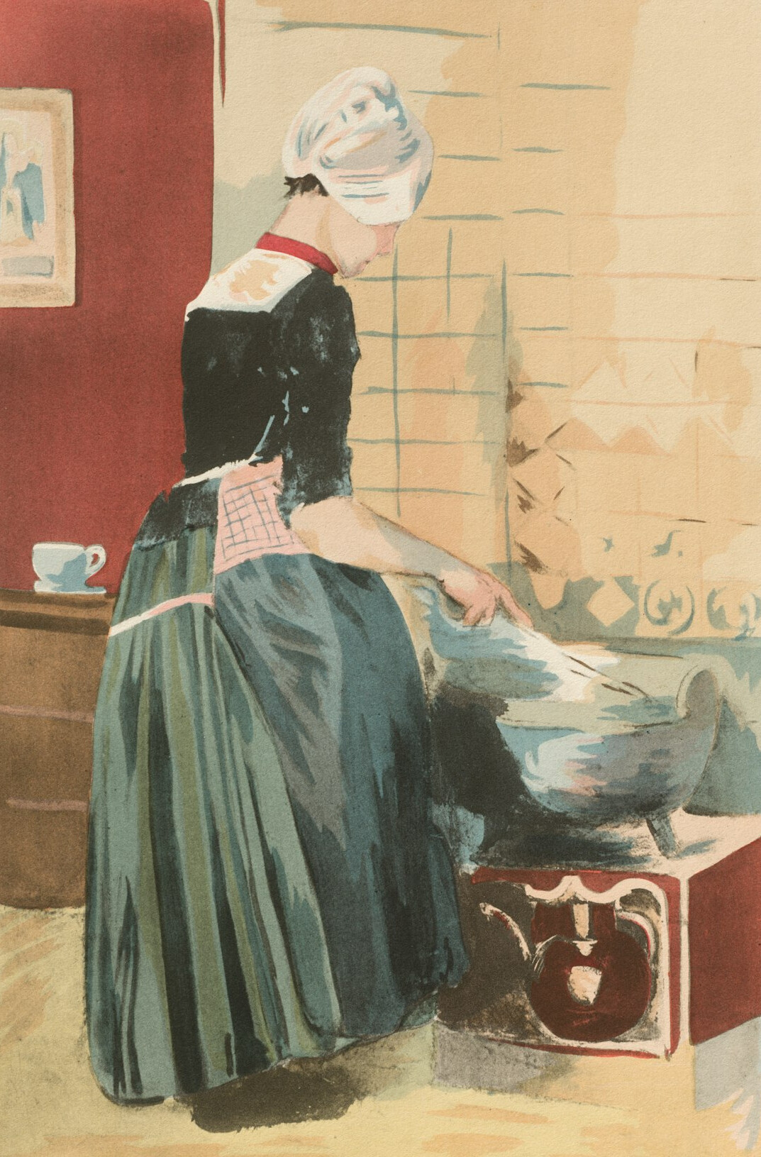 woman in vintage ad